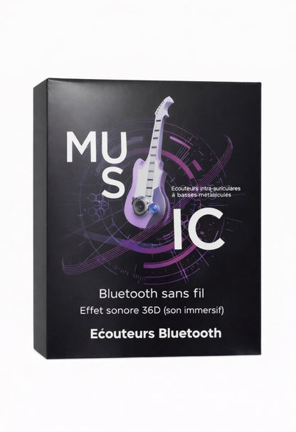 HM-070 – Écouteurs Bluetooth Tour de Cou | Basses Métalliques 36D
