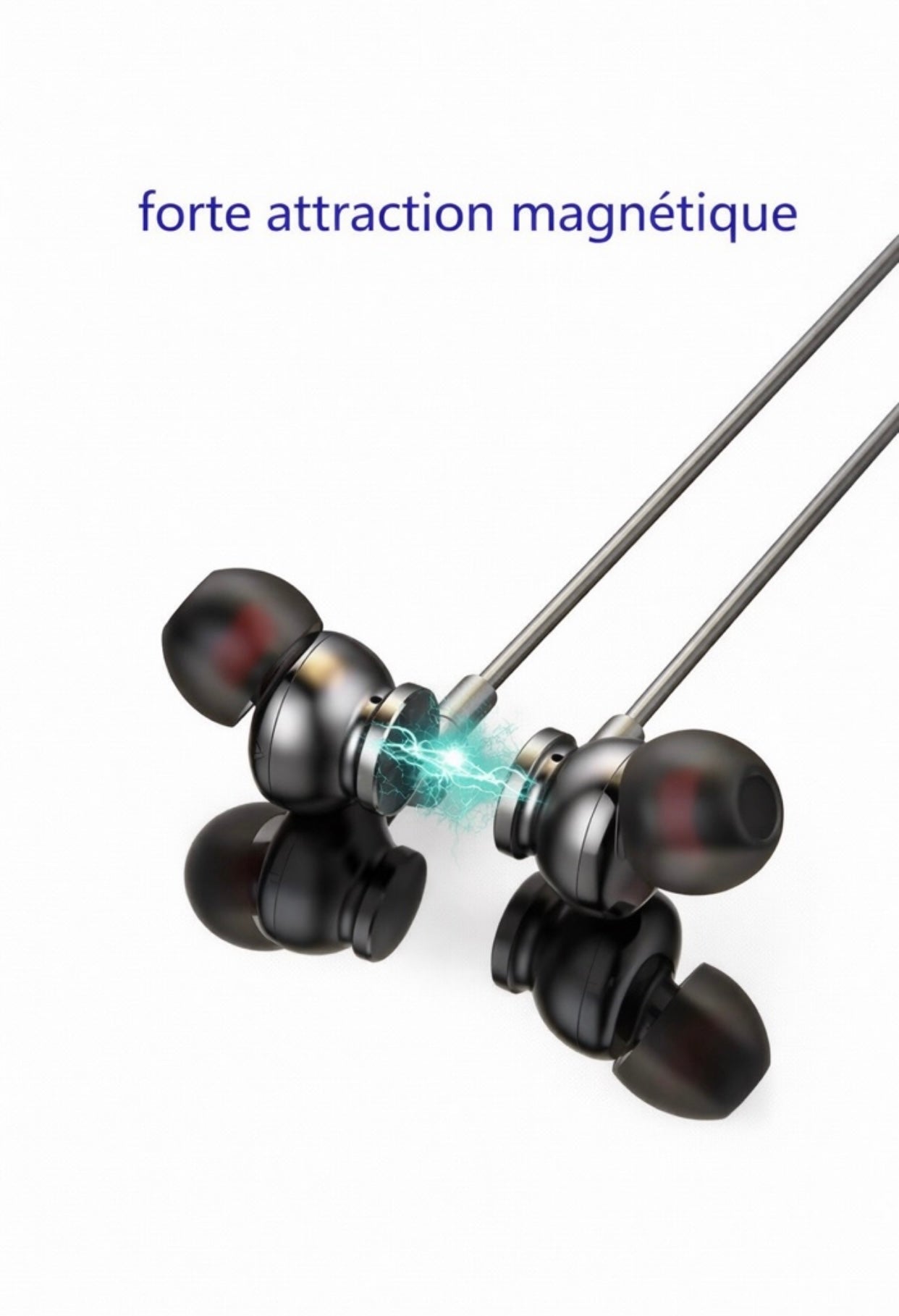 HM-070 – Écouteurs Bluetooth Tour de Cou | Basses Métalliques 36D