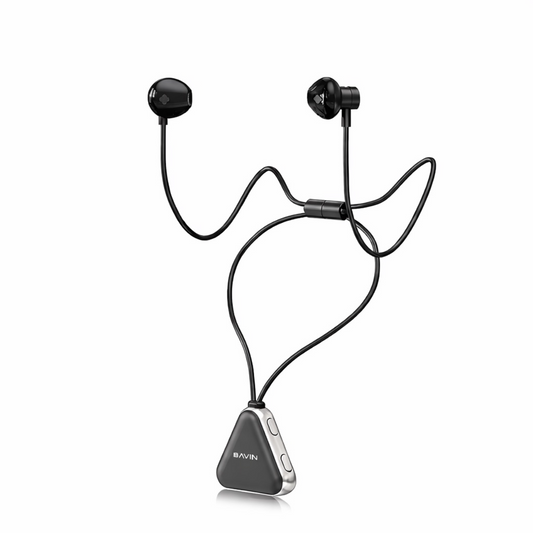BAVIN BH33 – Écouteurs Bluetooth Tour de Cou BT 5.3 Hi-Fi, IPX4, Autonomie Longue Durée