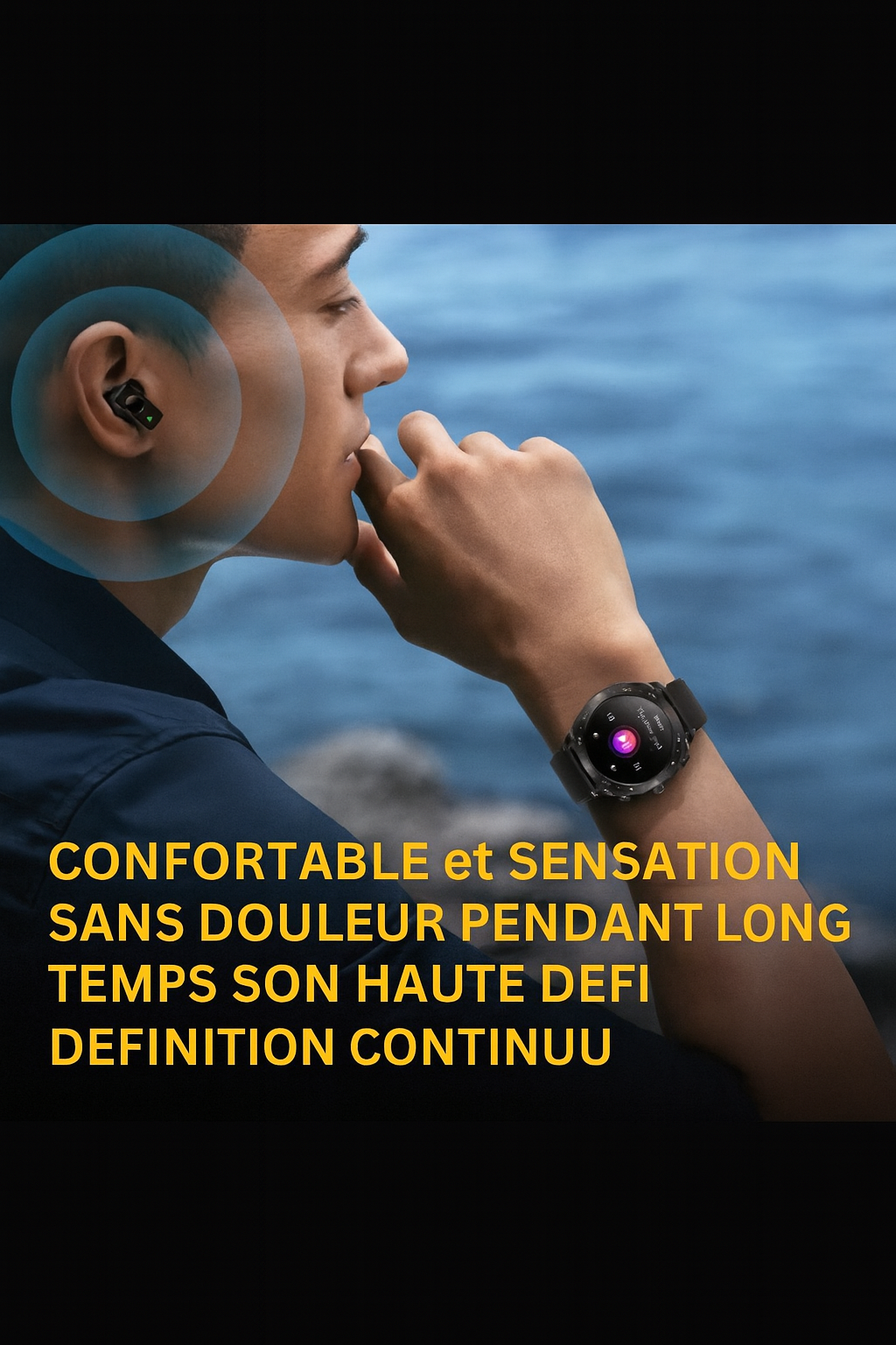 T95 – Montre Connectée Premium avec Écouteurs Bluetooth Intégrés & Double Bracelet