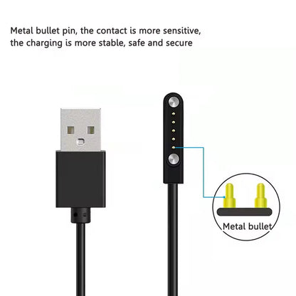 Chargeur Magnétique 5PIN – USB 2.0, Espacement 12 mm / 17 mm, Compatible Montres Intelligentes