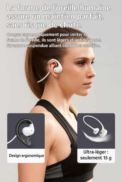 ProAir™ OWS Pro – Écouteurs Open-Ear Bluetooth 5.3, Ultra-Légers, IPX7