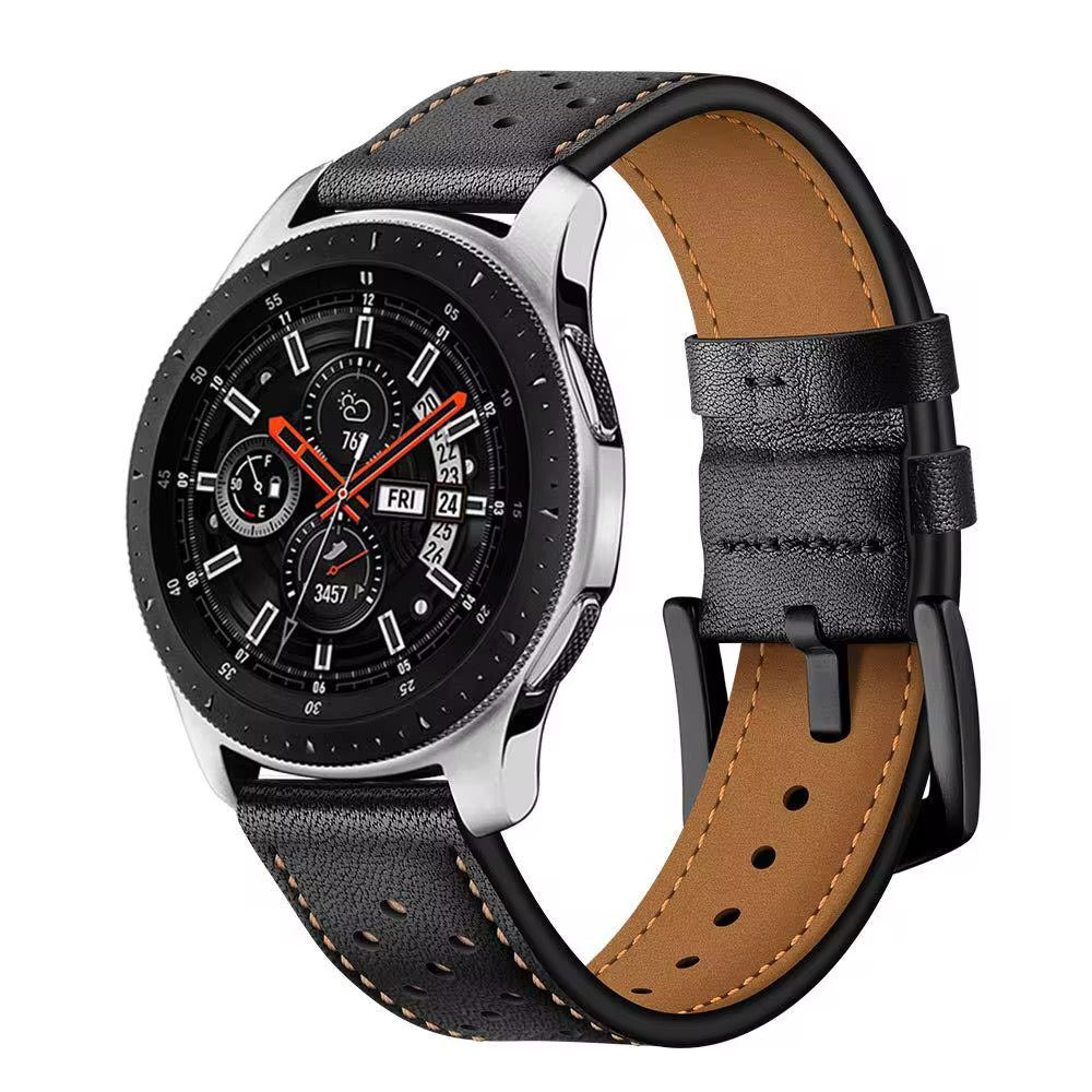 Bracelet de Montre Connectée en Cuir Véritable – 20mm / 22mm | Style Élégant & Confort Premium