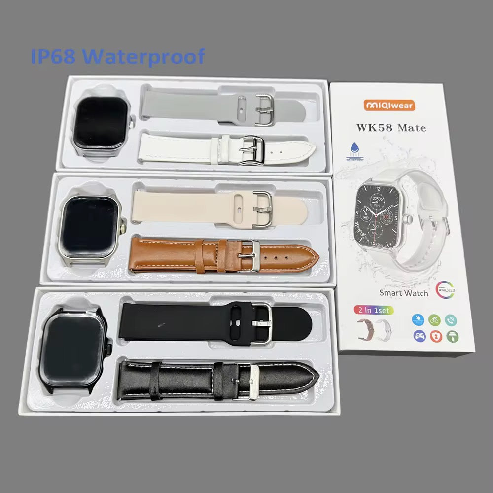 Montre Connectée WK58 – Édition 2-en-1 Premium IP68