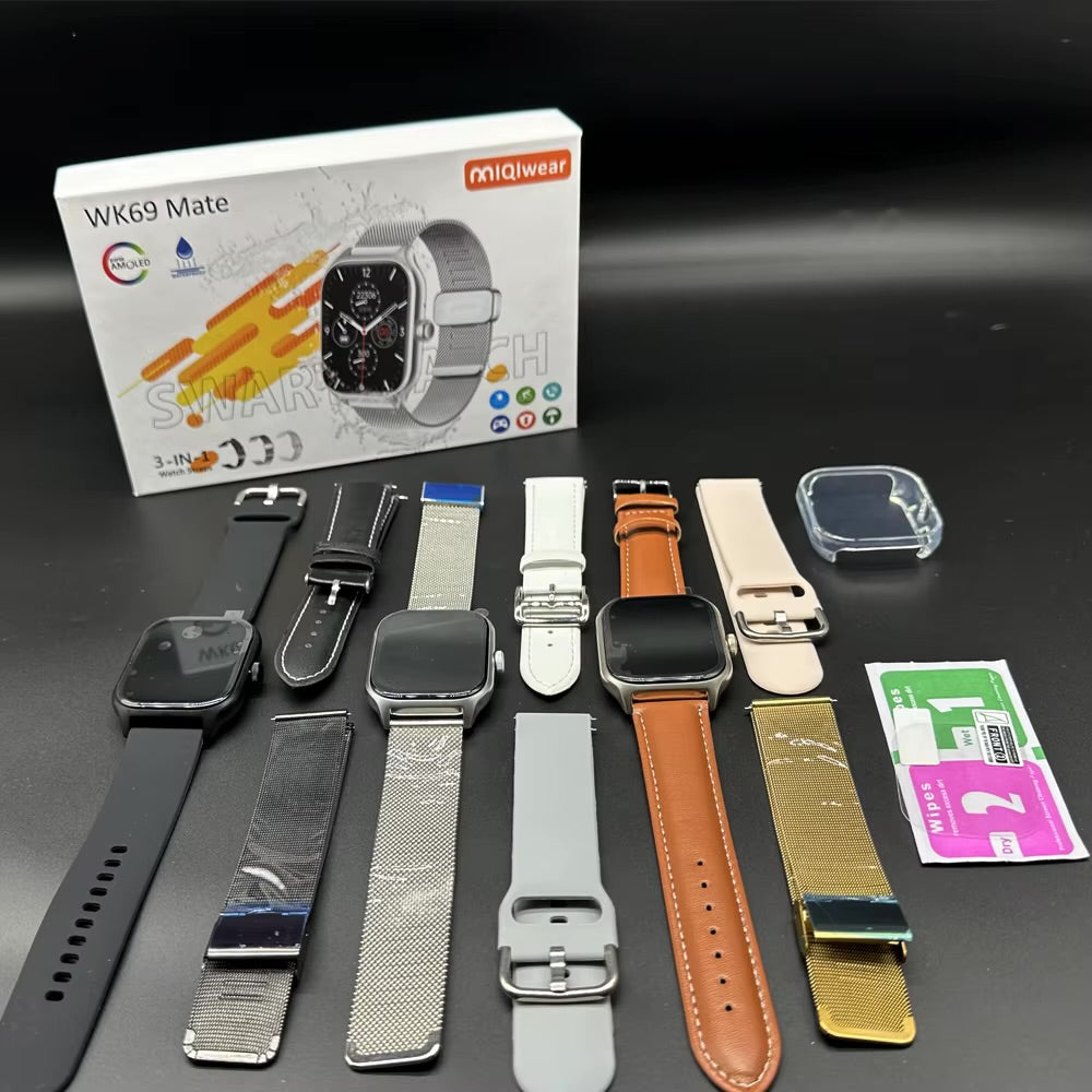 Montre Connectée WK69-Watch9 (Édition Premium avec 3 Bracelets)