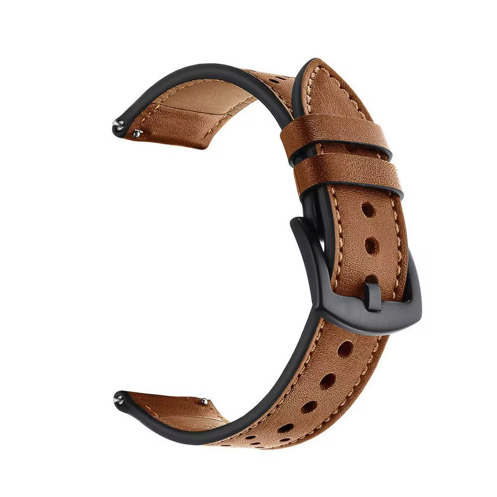 Bracelet de Montre Connectée en Cuir Véritable – 20mm / 22mm | Style Élégant & Confort Premium