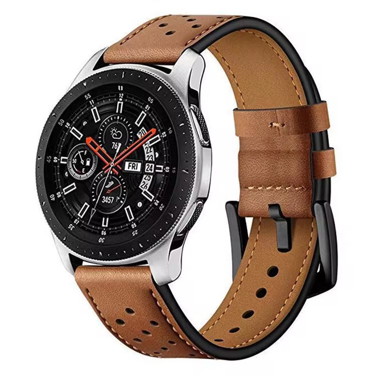 Bracelet de Montre Connectée en Cuir Véritable – 20mm / 22mm | Style Élégant & Confort Premium