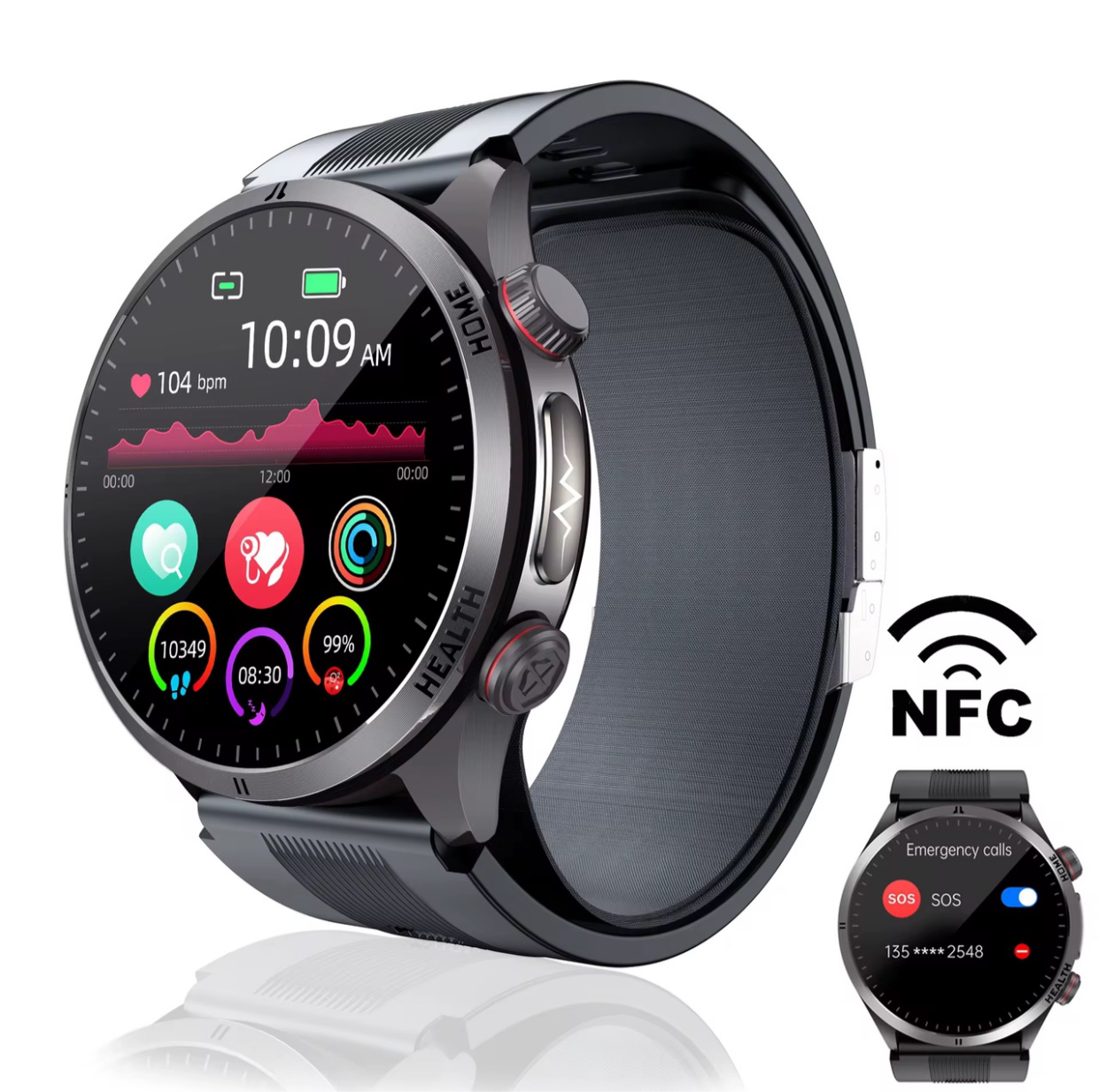 S26 – Montre Connectée Santé & Sécurité | Idéale pour Tous les Âges, surtout les Seniors