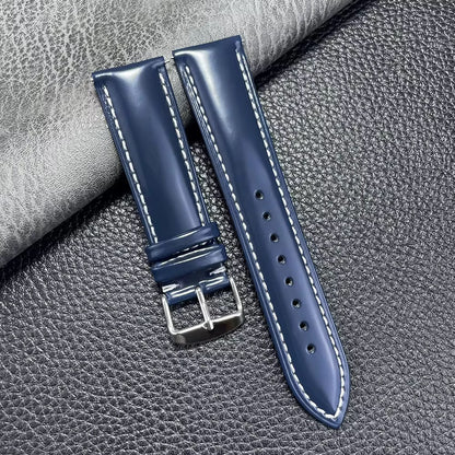 Bracelet de Montre en Cuir Véritable HLZ100 – 18mm / 20mm / 22mm | Finition Élégante & Qualité Professionnelle