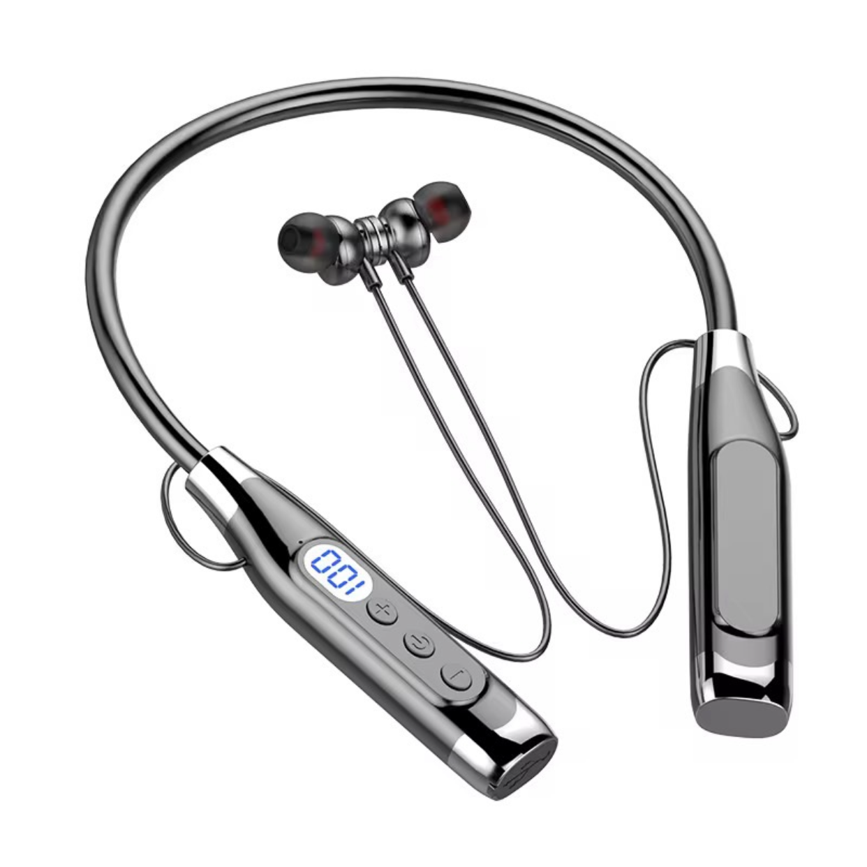 HM-070 – Écouteurs Bluetooth Tour de Cou | Basses Métalliques 36D