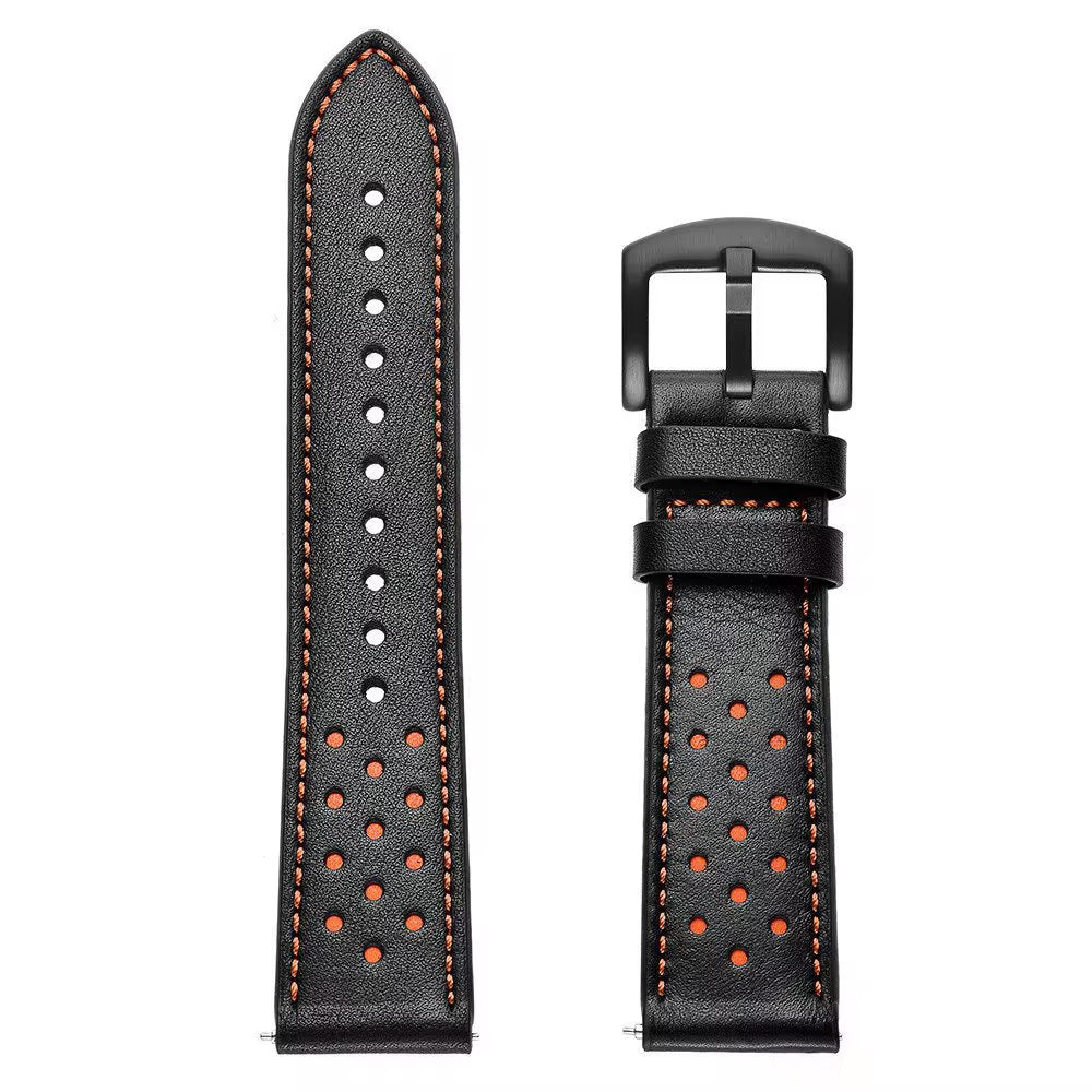Bracelet de Montre Connectée en Cuir Véritable – 20mm / 22mm | Style Élégant & Confort Premium
