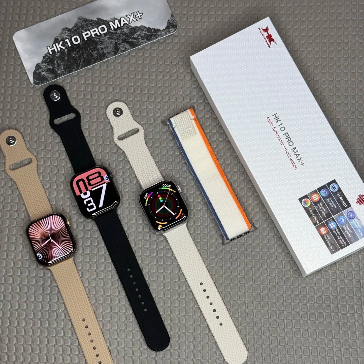 HK10 PRO MAX – SÉRIE 10 | Montre connectée premium avec 2 bracelets sport , cadrans personnalisés & ChatGPT