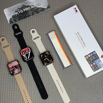 HK10 PRO MAX – SÉRIE 10 | Montre connectée premium avec 2 bracelets sport , cadrans personnalisés & ChatGPT