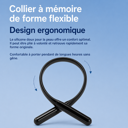 Écouteurs Tour de Cou X60 – Bluetooth 5.3, Autonomie 80h, Affichage LED