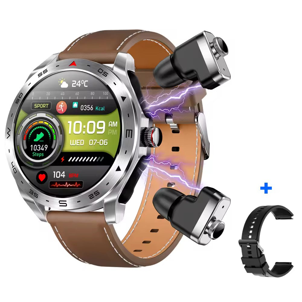 T95 – Montre Connectée Premium avec Écouteurs Bluetooth Intégrés & Double Bracelet
