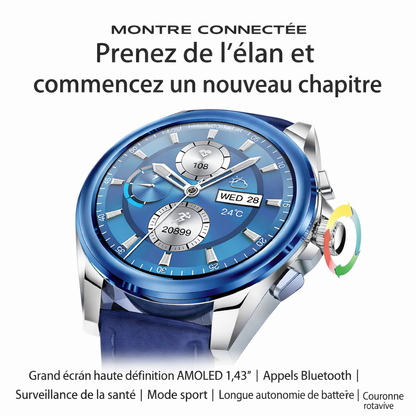 KC83 – Montre Connectée Haut de Gamme avec 2 Bracelets