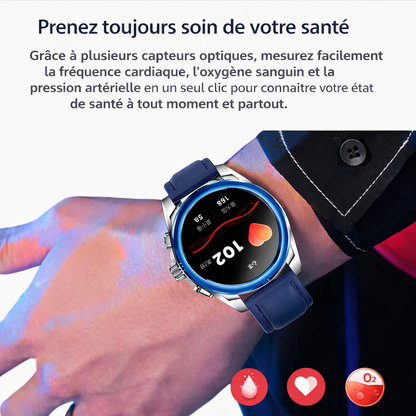 KC83 – Montre Connectée Haut de Gamme avec 2 Bracelets